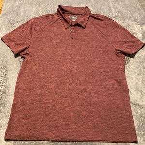 Alfani size large maroon collared shirt